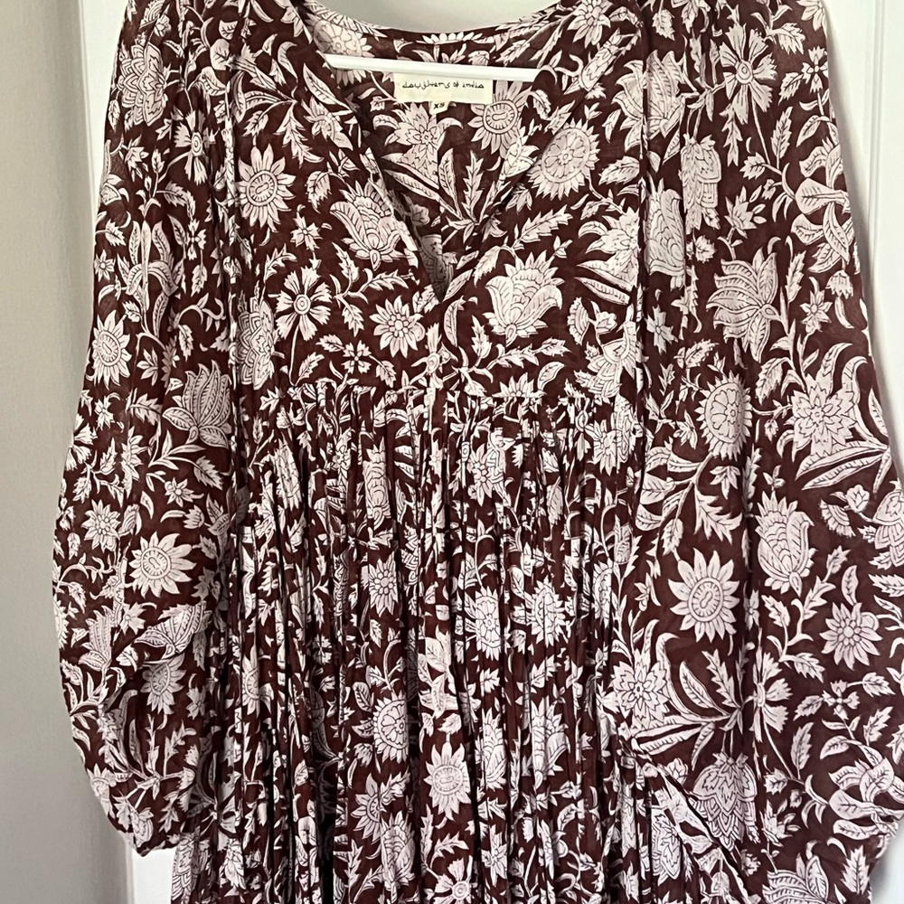 Daughters of India Kyra Midi Dress Wine XS